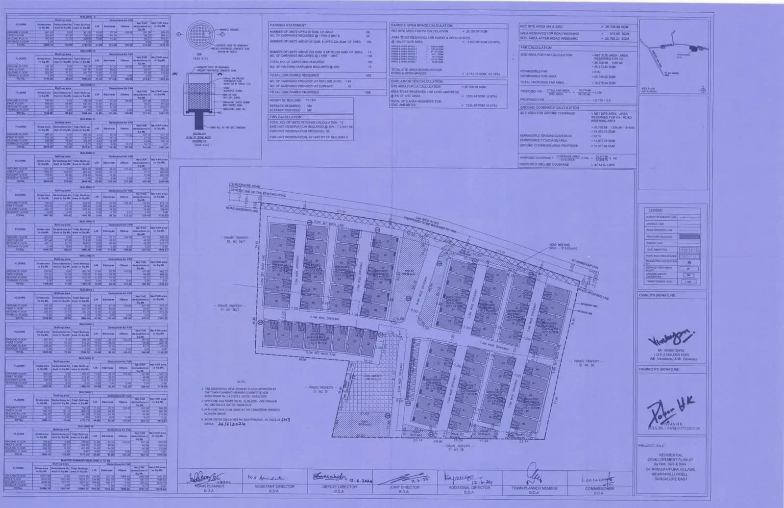 NVT Under The Open Sky: Approved Layout Plan (filed with Karnataka RERA)