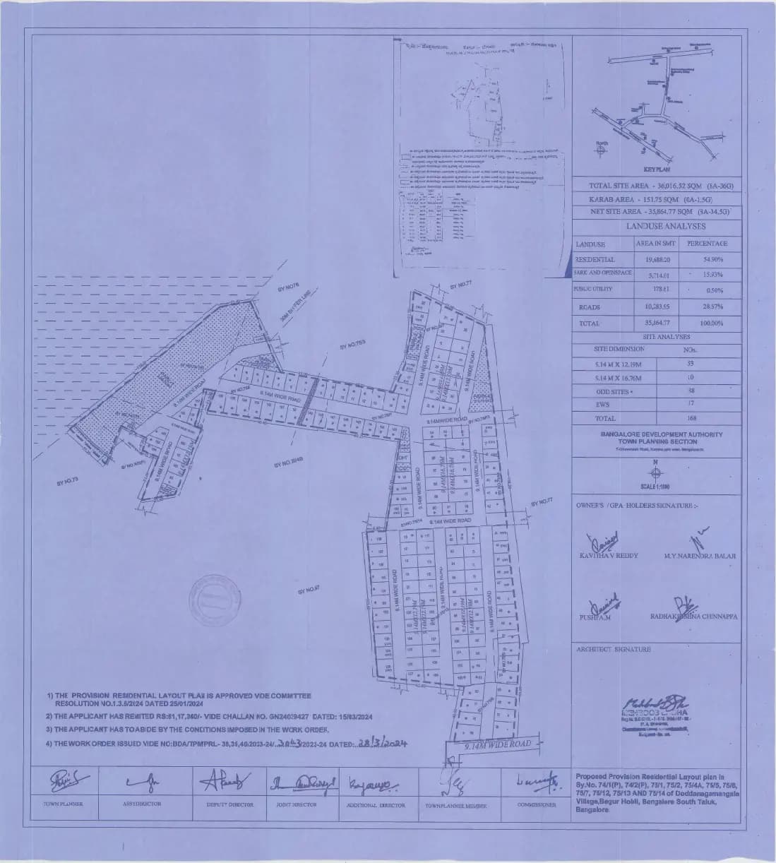 Aquatownn: Approved Layout Plan (filed with Karnataka RERA)