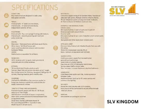 SLV Golden Towers: Brochure, page 6 (filed with Karnataka RERA)