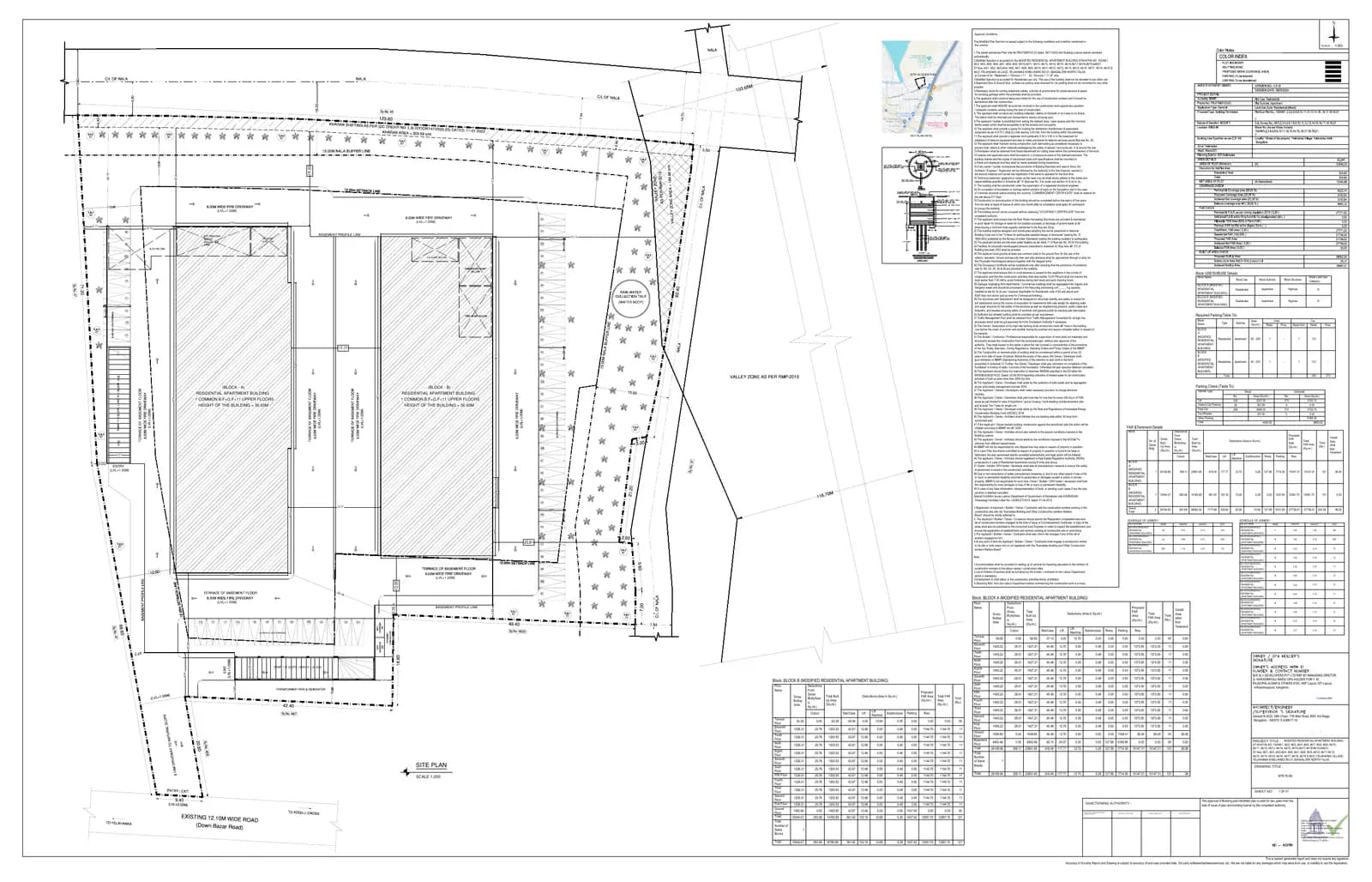 SLV Golden Towers: Approved plan Kingdom, page 1 (filed with Karnataka RERA)