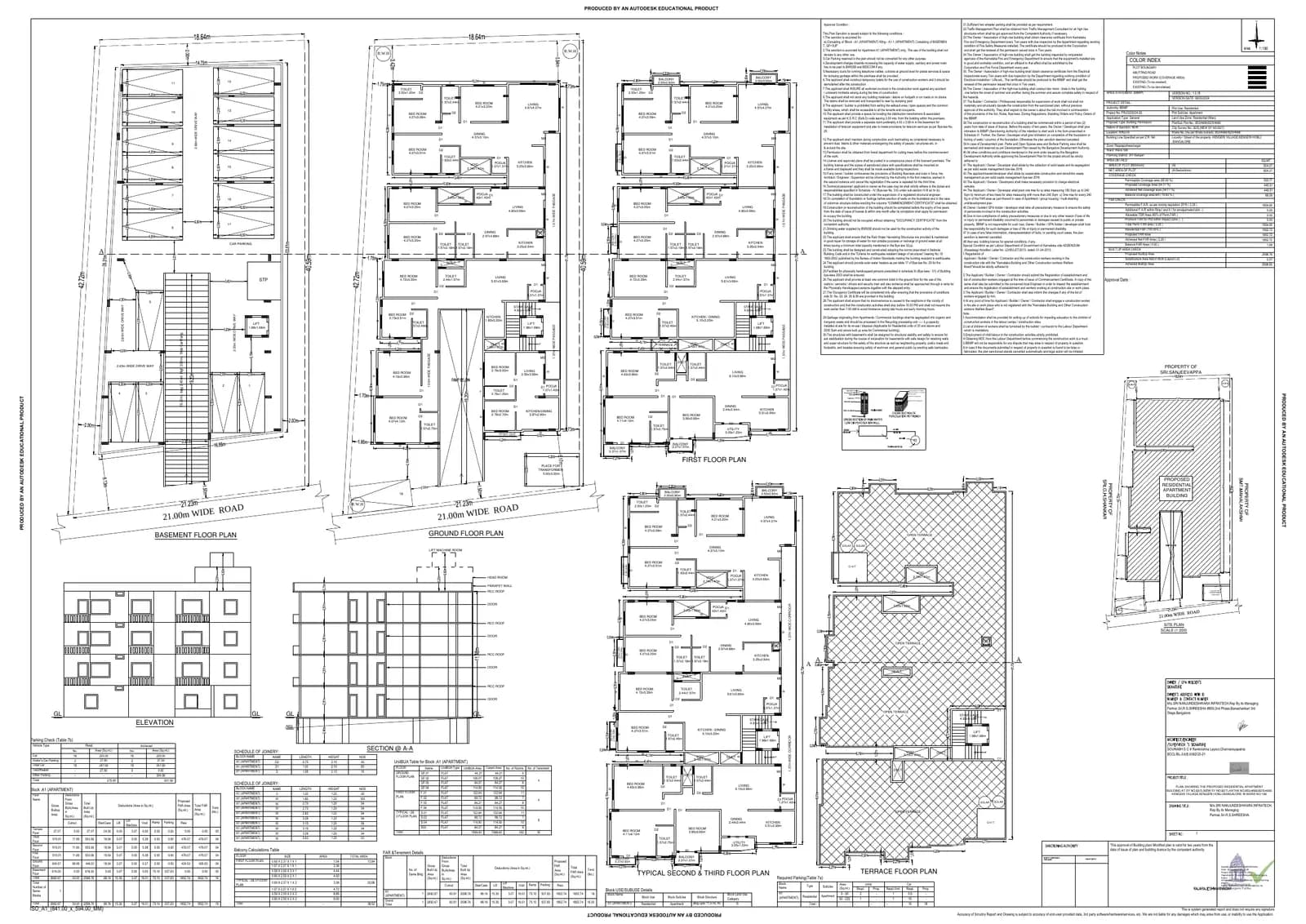 Sri Nanjundeshwara Residency: Approved Building/Plotting Plan (filed with Karnataka RERA)