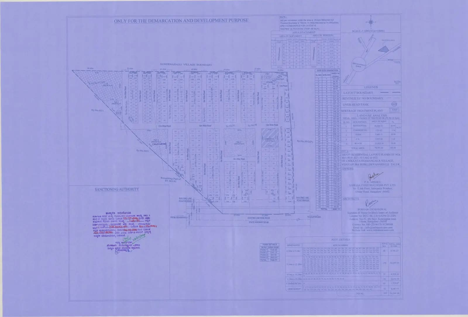 Sattva Bhumi: Approved Building/Plotting Plan (filed with Karnataka RERA)