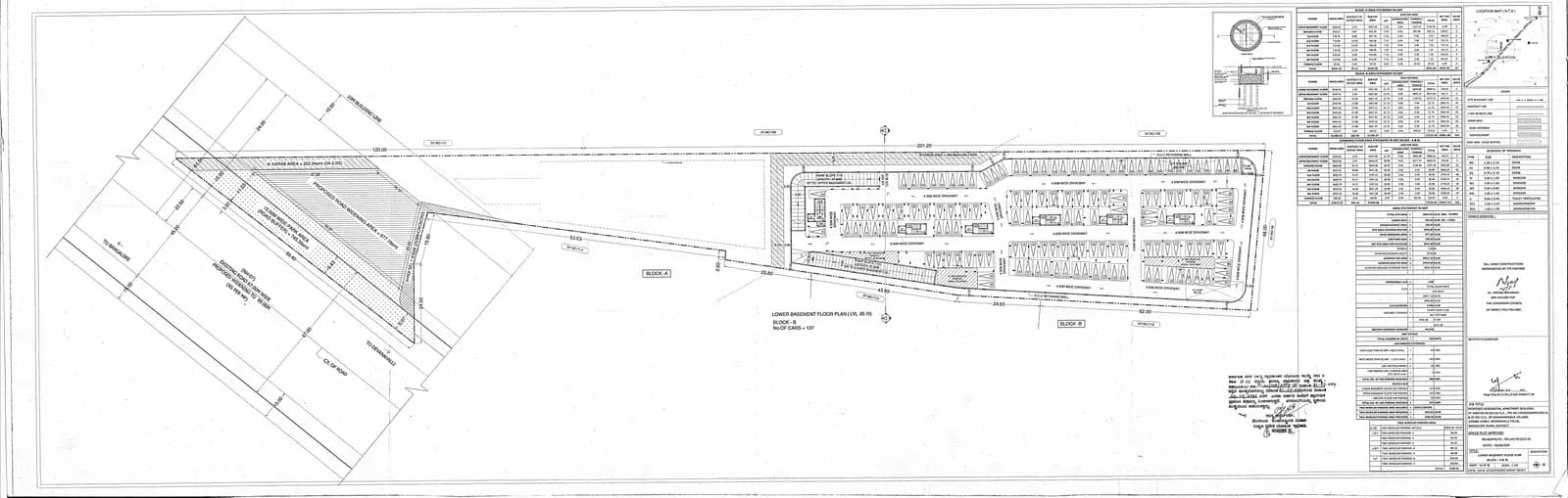 Impact Sanvi Aero Gardens: 2 LOWER BASEMENT FLOOR PLAN.pdf (filed with Karnataka RERA)