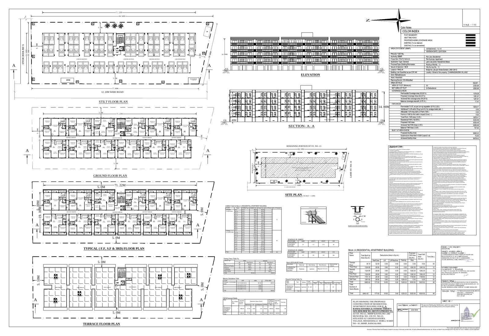 Vintage Valley: Approved Building Plan (filed with Karnataka RERA)