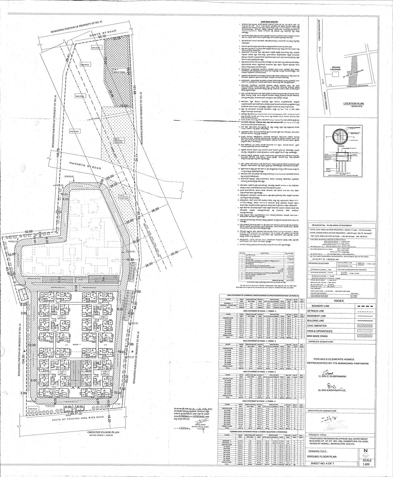 Urban Nest By 5 Elements: Ground Floor plan.PDF (filed with Karnataka RERA)
