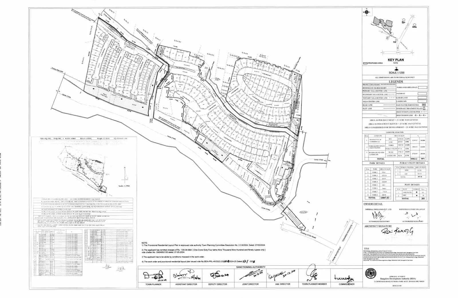 Montecito: Approved Layout Plan/Demarcation Plan (filed with Karnataka RERA)