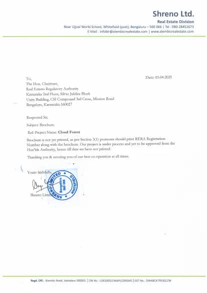 Cloud Forest: Brochure (filed with Karnataka RERA)