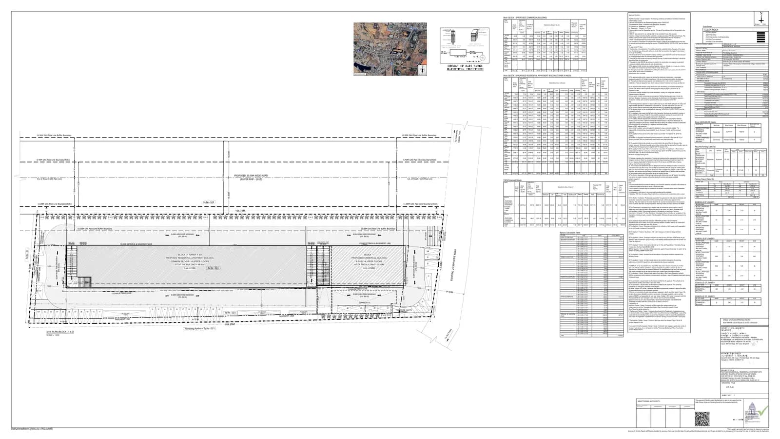 Elegant Atmos: Approved Building Plan, page 1 (filed with Karnataka RERA)