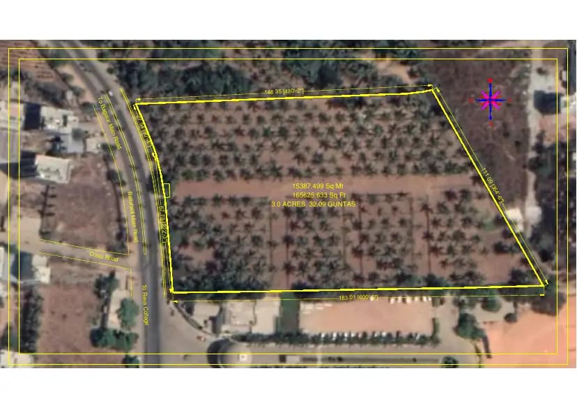 TVS Emerald Auralis: Location and Demarcation (Google Satellite image).pdf (filed with Karnataka RERA)