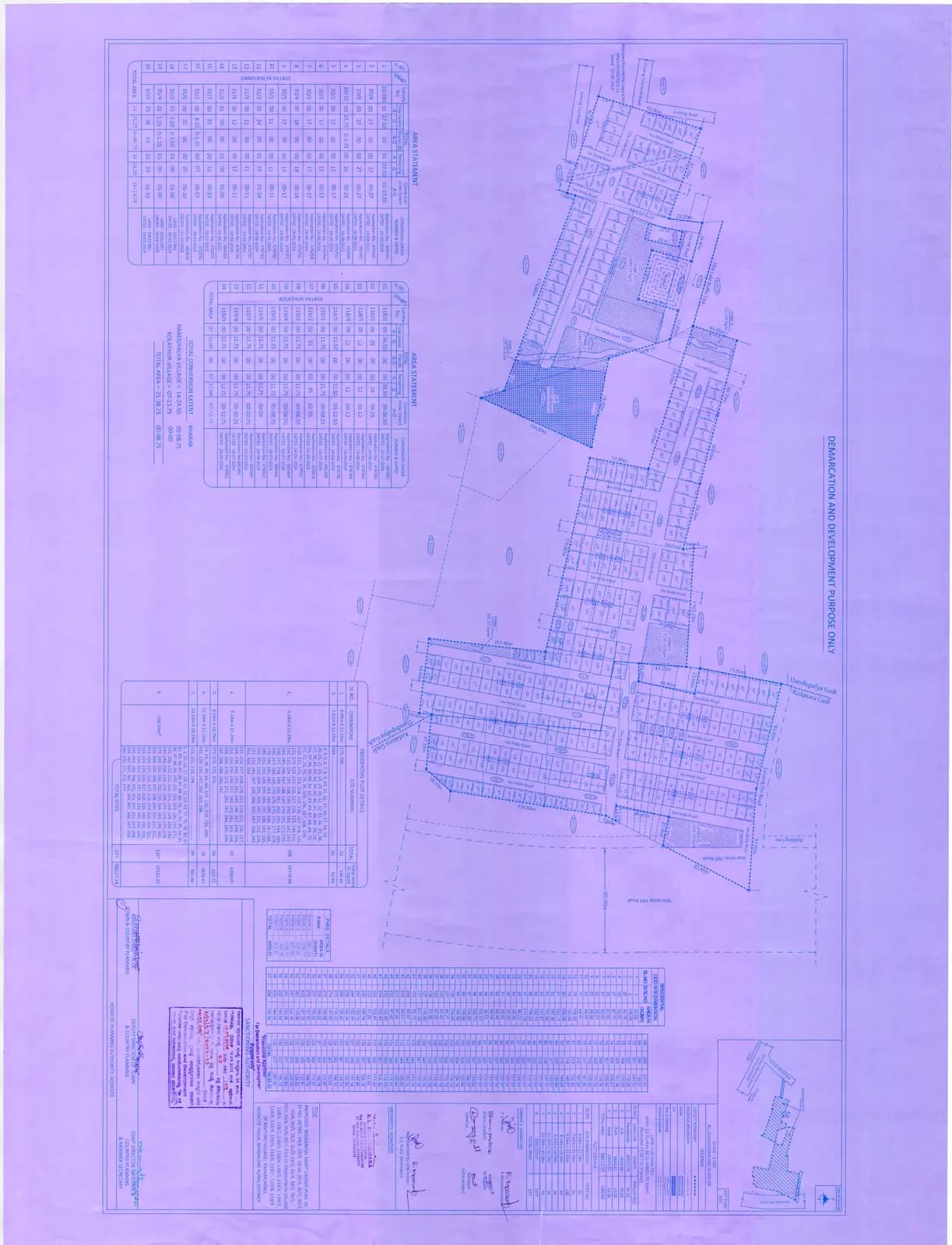 Ruby Sizzle Heritage: Approved Layout Plan/Demarcation Plan (filed with Karnataka RERA)