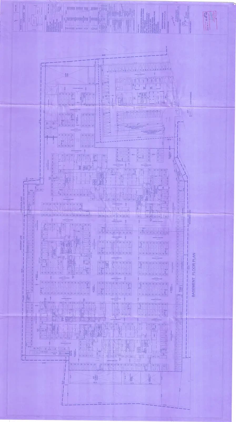 Mahendra Solterra Aarya Phase-2: 17 Basement Floor Plan (filed with Karnataka RERA)