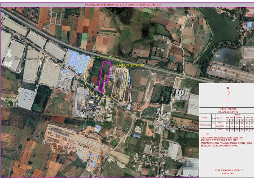 United Suvarna Homes: Google Map Demarcation.pdf (filed with Karnataka RERA)