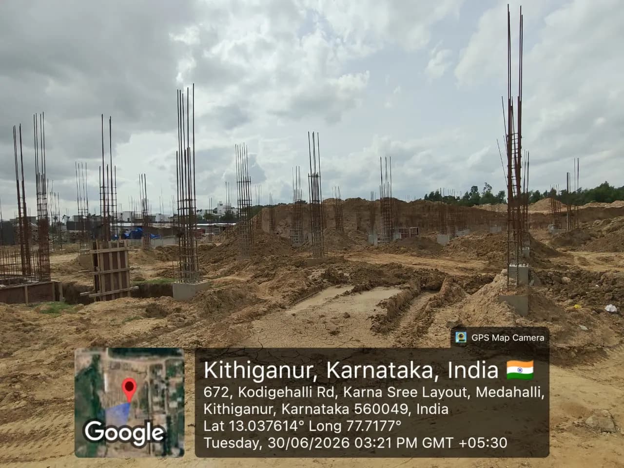 Radheshyam Karnasree Brindavan: Site photo filed with Karnataka RERA
