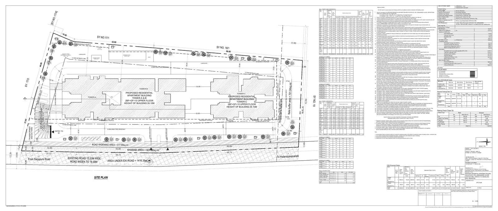 Roach Cicada: ALL APPROVED PLAN COPIES, page 1 (filed with Karnataka RERA)