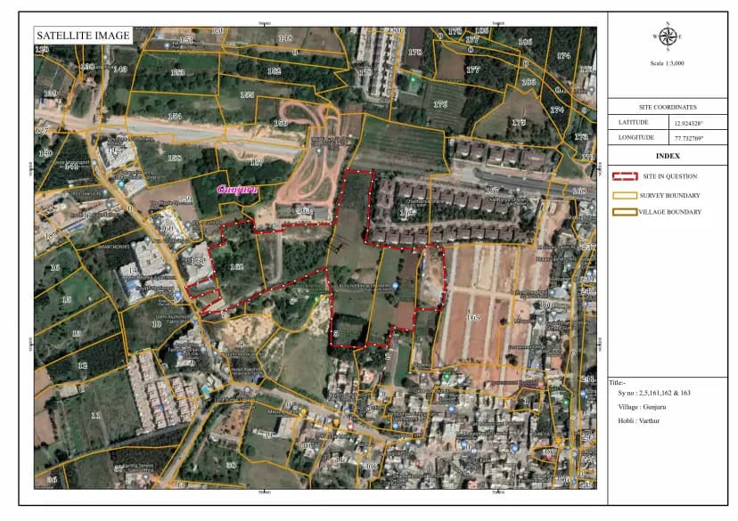 Myhna Vistara: GOOGLE MAP demarcation (filed with Karnataka RERA)