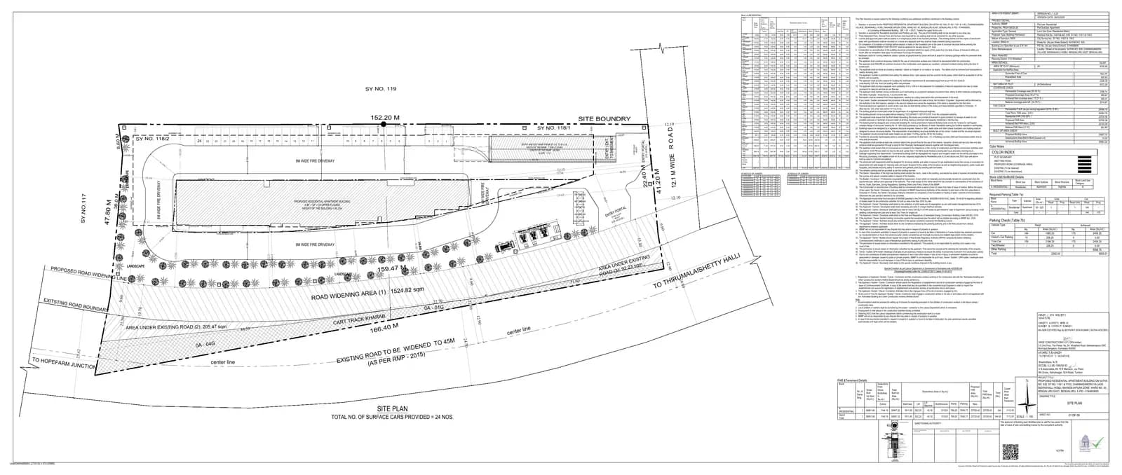 The Loft: Approved Building Plan, page 1 (filed with Karnataka RERA)