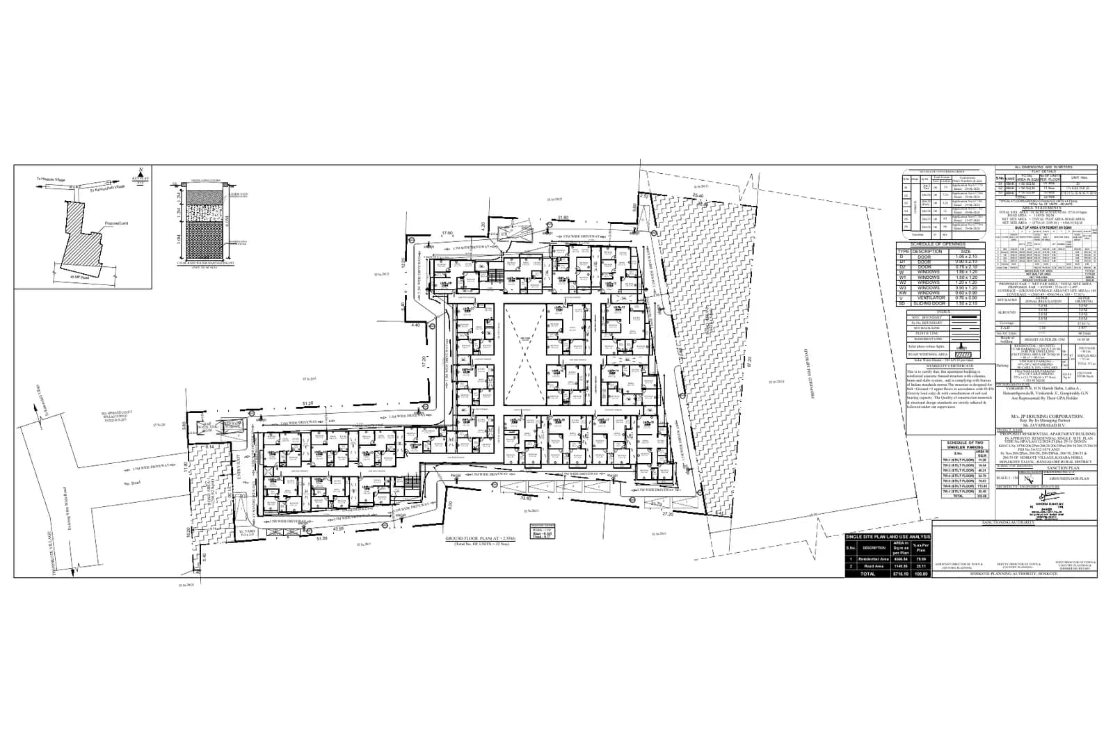 JP Iris: Approved Building Plan (filed with Karnataka RERA)