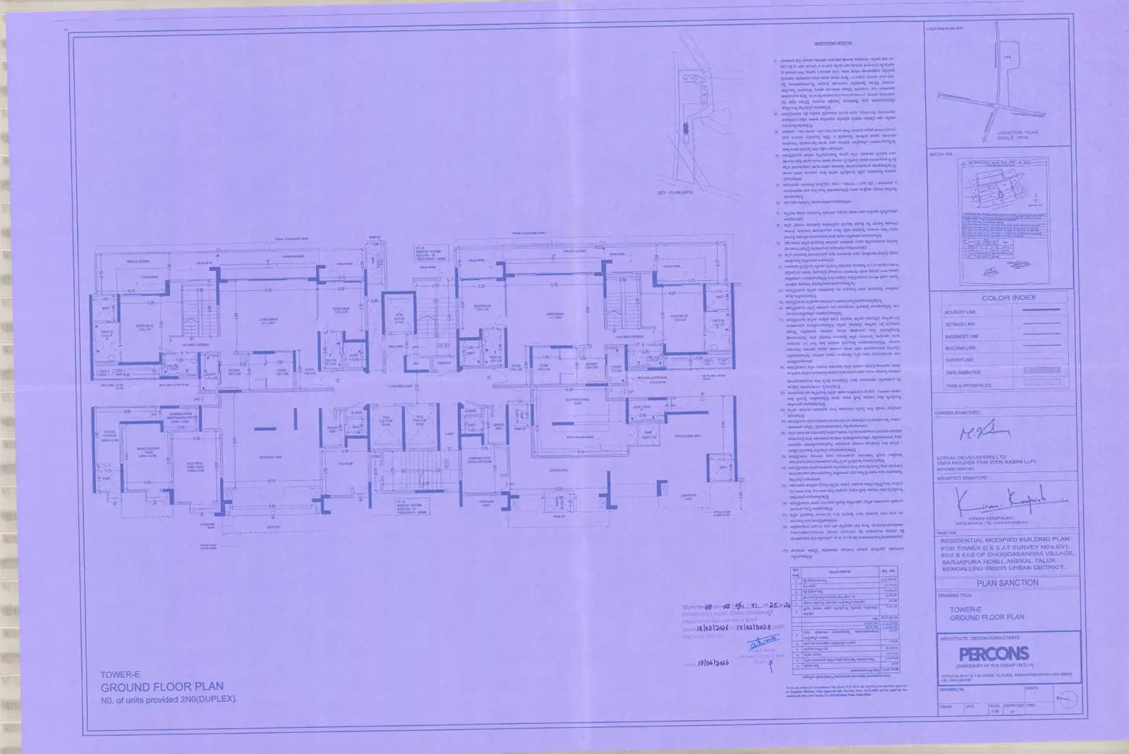 Haven: TOWER E - Ground Floor Plan.pdf (filed with Karnataka RERA)