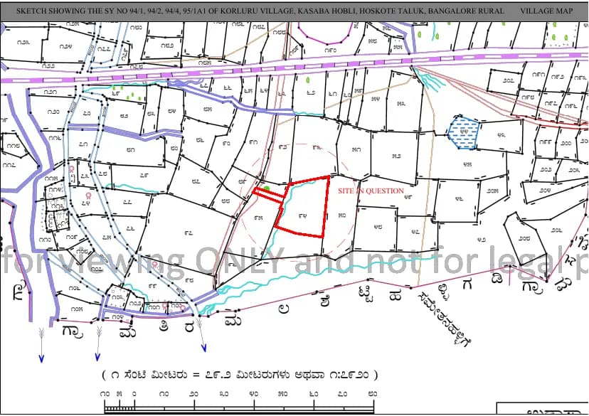 Trivik Signature: Village map Demarcation Koralur.pdf (filed with Karnataka RERA)