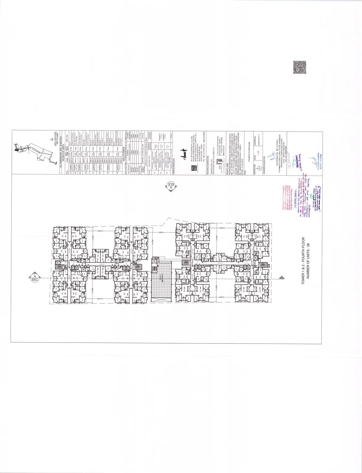 Laurel & Maple at Brigade Orchards: Fourth Floor Plan.pdf (filed with Karnataka RERA)
