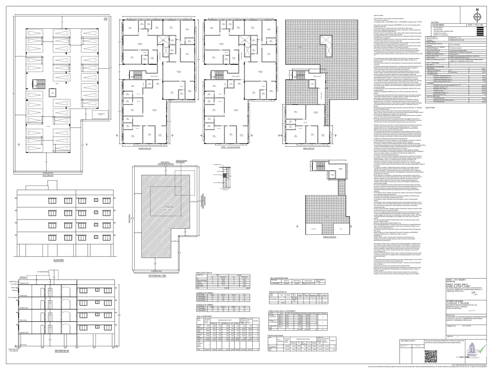 Blar 21: Approved Building Plan (filed with Karnataka RERA)
