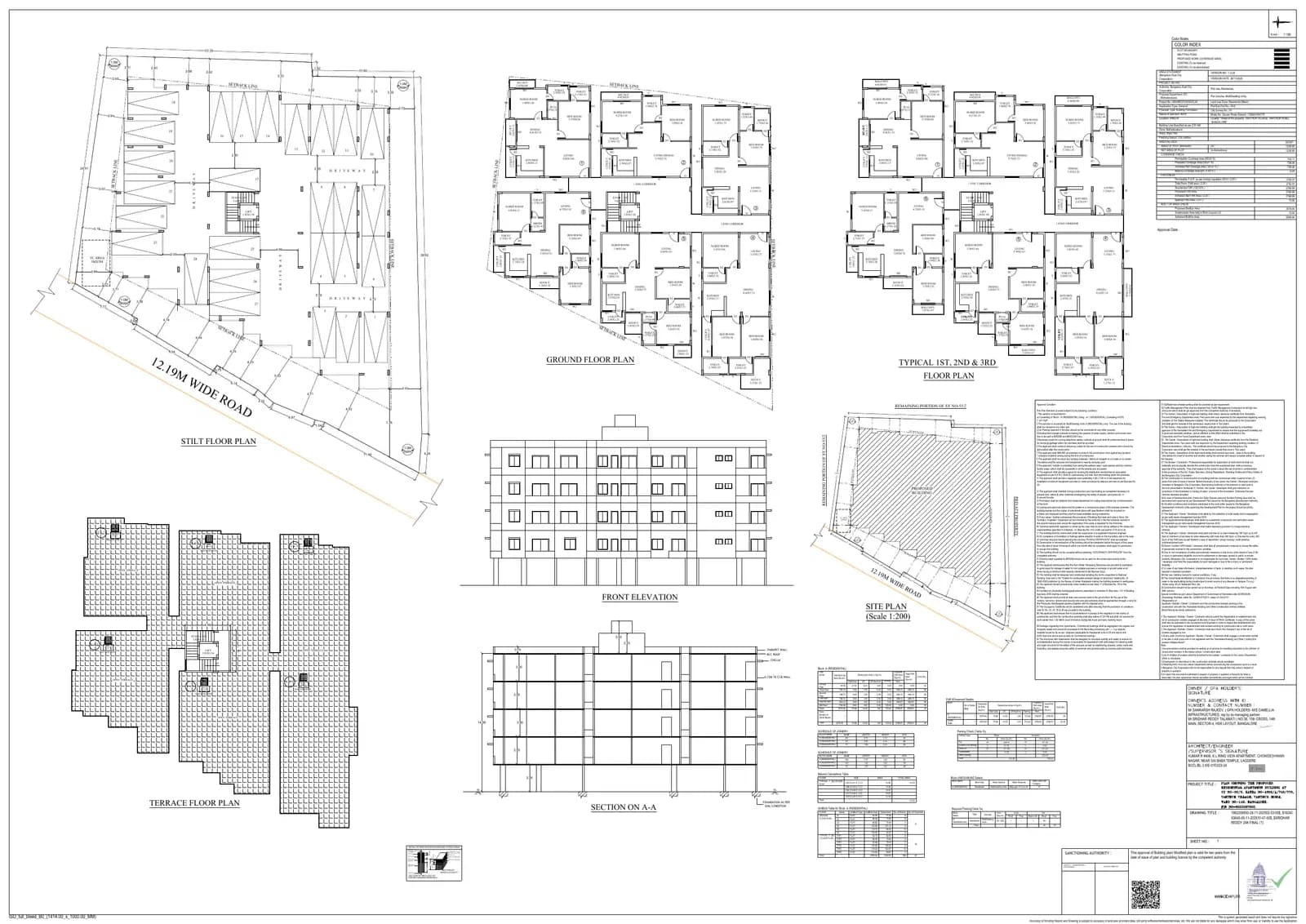 Camellia Vital: GBA Approved Plan (filed with Karnataka RERA)