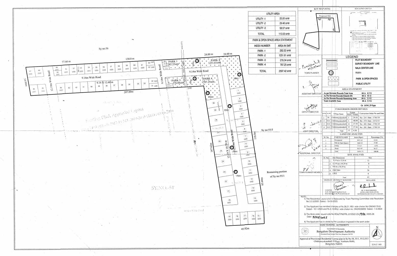 Astro City Boulevards: Approved Layout Plan/Demarcation Plan (filed with Karnataka RERA)