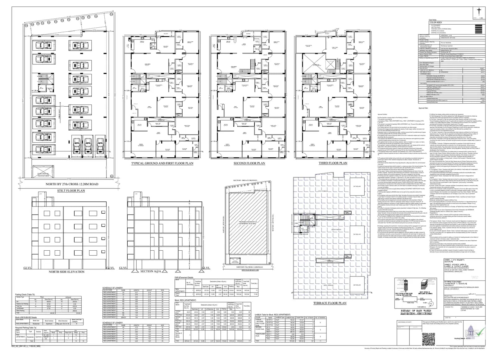 Sthanikam Nagabhushan Balaji Residency: 6 Building Plan (filed with Karnataka RERA)