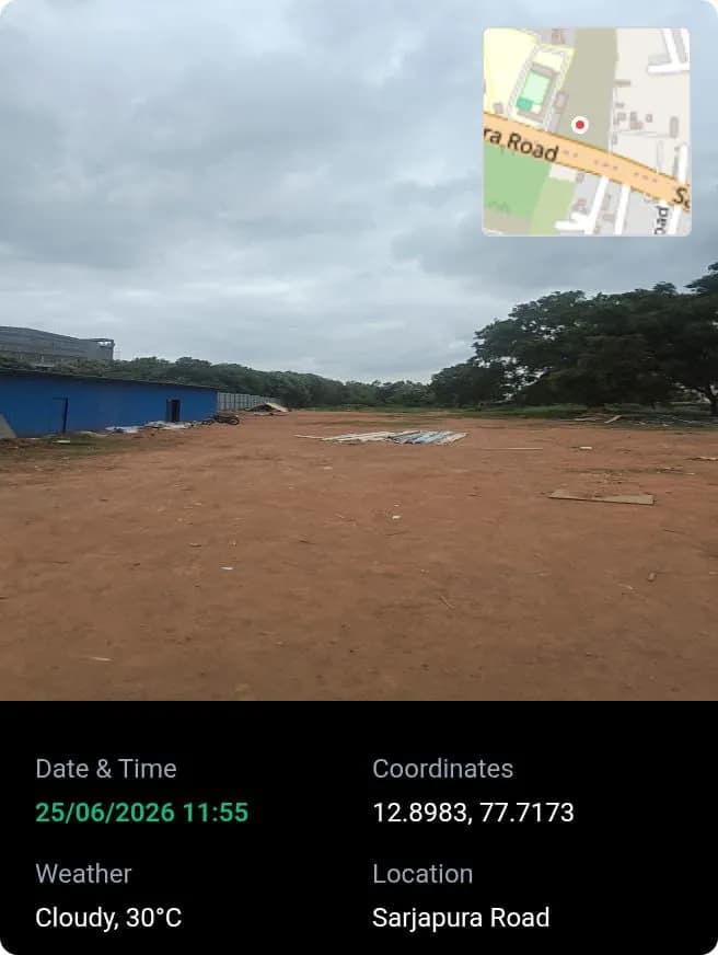 Arvind Sylva: Site photo filed with Karnataka RERA