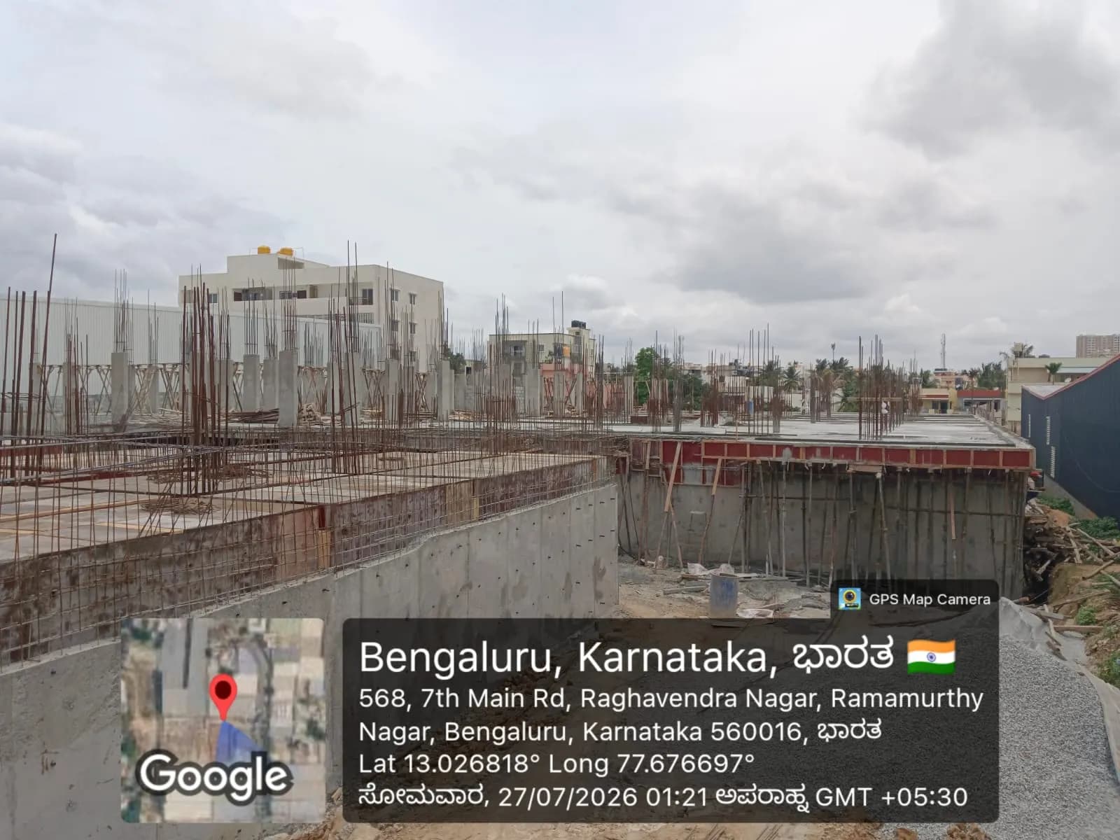 Sathvik Signature: Site photo filed with Karnataka RERA