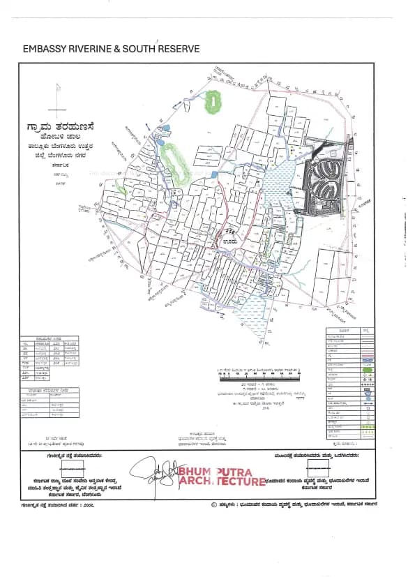 Embassy Riverine: Embassy Riverine_VILLAGE MAP Demarcation.pdf (filed with Karnataka RERA)