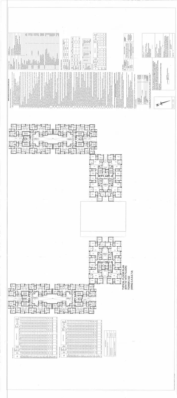 Sobha Windsor: Phase 3 6th to 14th Floor Plan (filed with Karnataka RERA)