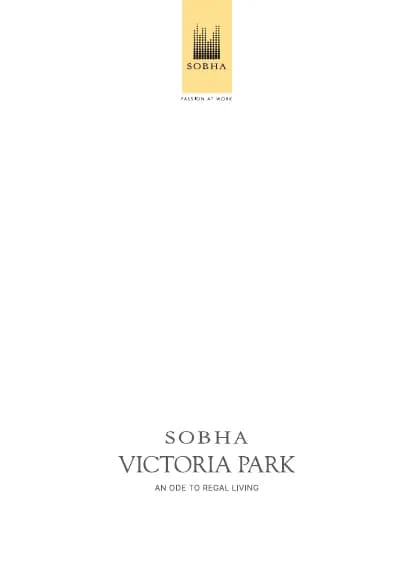 Sobha Victoria park: Brochure, page 1 (filed with Karnataka RERA)
