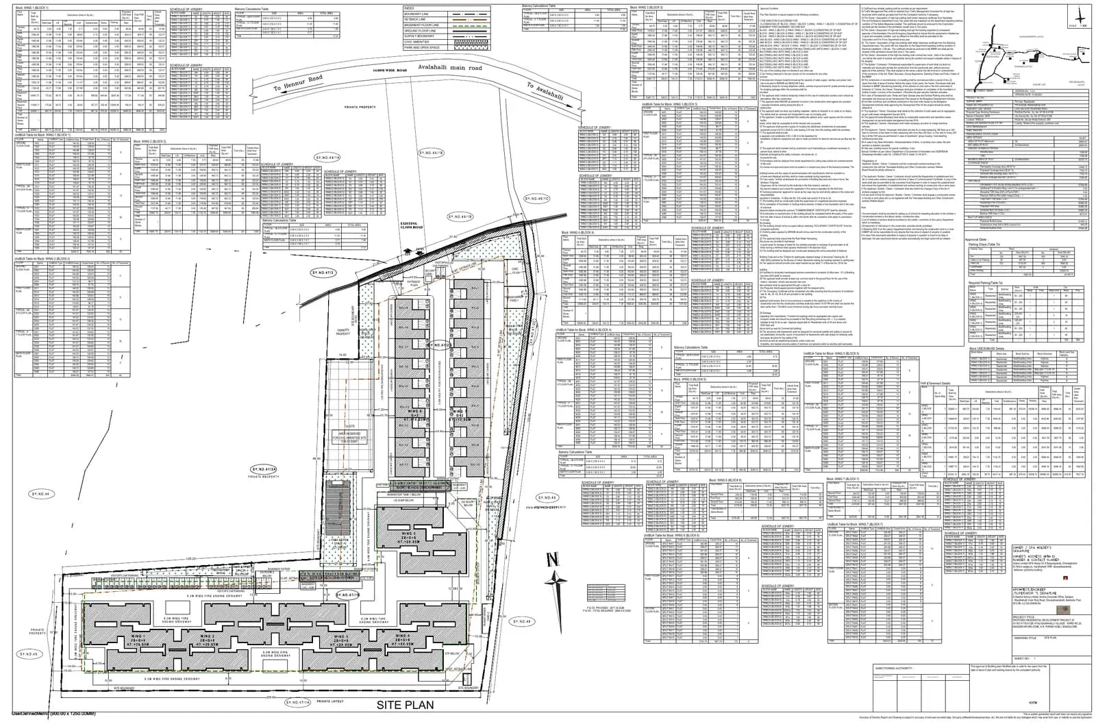 Sobha Victoria park: Existing Layout Plan (filed with Karnataka RERA)