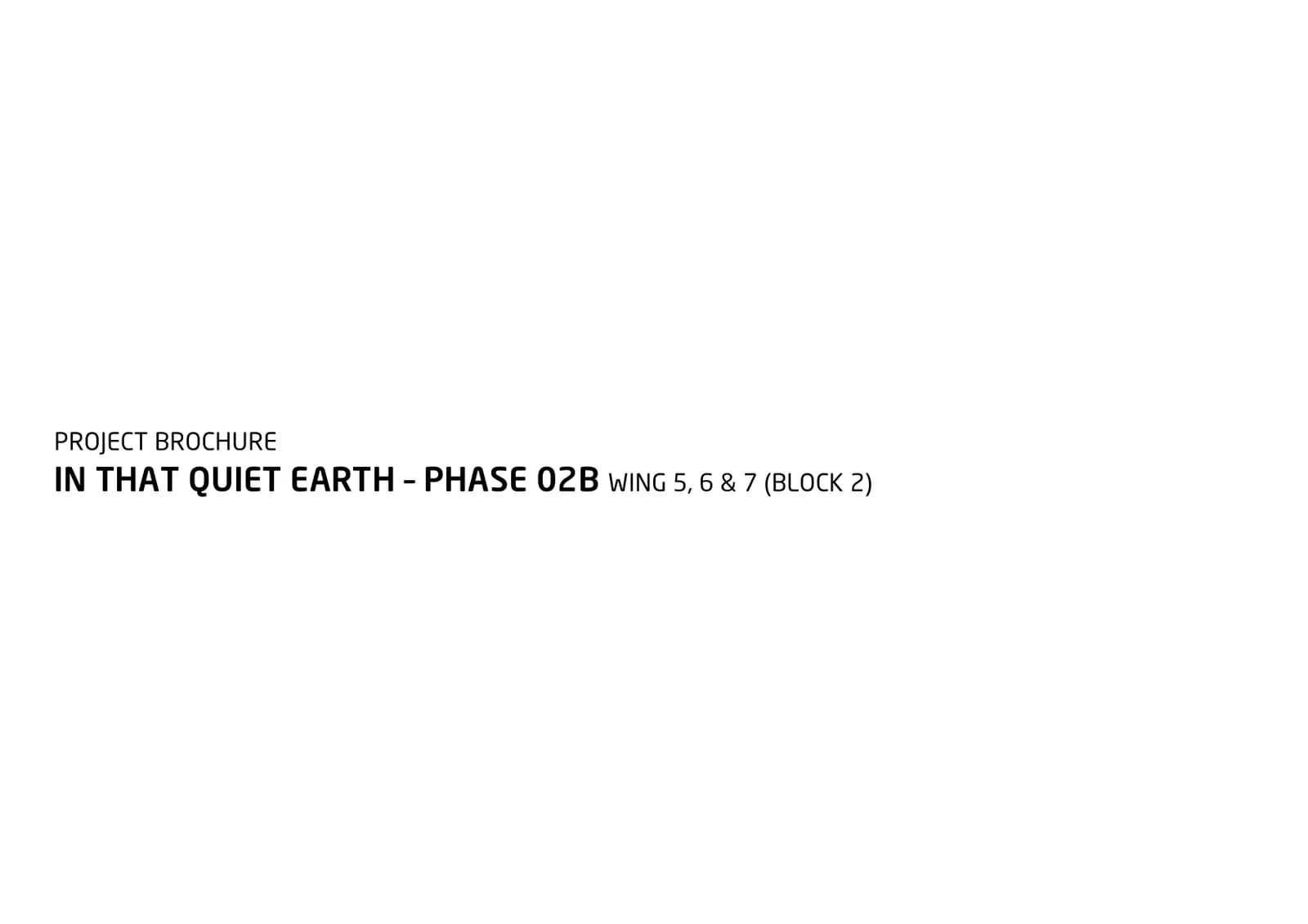 In that Quiet Earth: Project Brochure, page 1 (filed with Karnataka RERA)