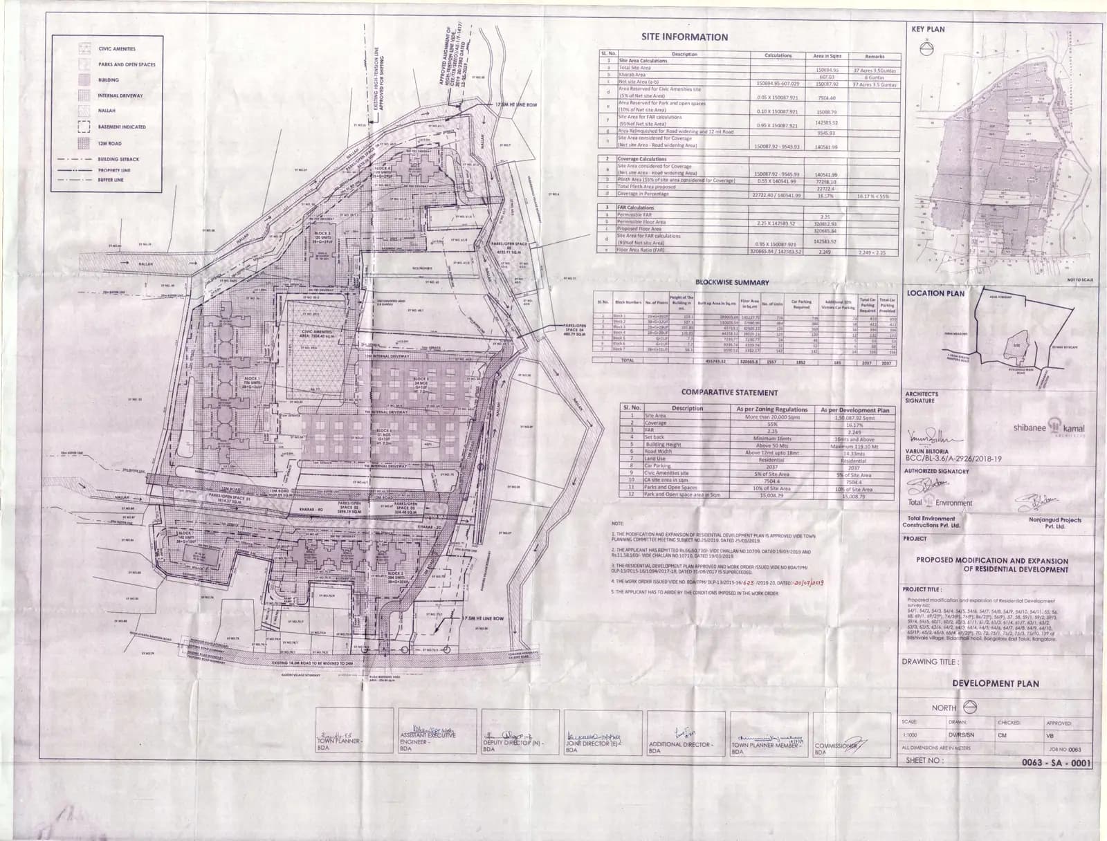 In that Quiet Earth: Approved Layout Plan (filed with Karnataka RERA)